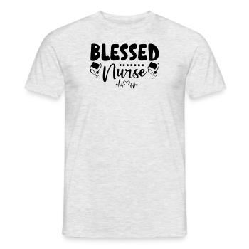 Blessed Nurse - Men's T-Shirt - heather grey - Front - AI Model Male 178 dark (178cm)