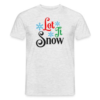 Drôle Let It Snow Christmas Design - T-shirt homme - gris chiné - Devant - AI Model Male 178 dark (178cm)