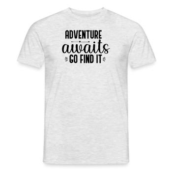 Vacances Amoureux de la Nature Camping Drôle de dicton - T-shirt homme - gris chiné - Devant - AI Model Male 178 dark (178cm)
