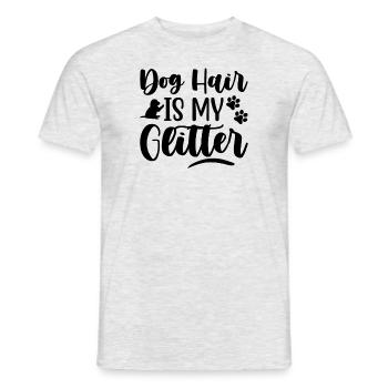 Hundehaar ist mein Glitzer - Männer T-Shirt - Grau meliert - Vorne - AI Model Male 178 dark (178cm)