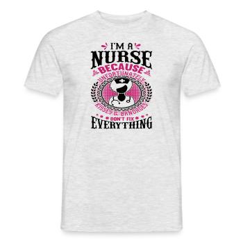 Nurse - Men's T-Shirt - heather grey - Front - AI Model Male 178 dark (178cm)