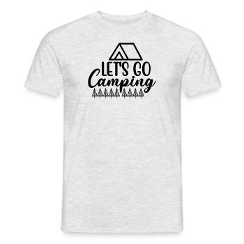 Let's go camping holiday - Men's T-Shirt - heather grey - Front - AI Model Male 178 dark (178cm)