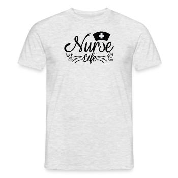 Nurse Life - Men's T-Shirt - heather grey - Front - AI Model Male 178 dark (178cm)
