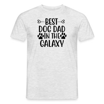 Bester Hundepapa in der Galaxie - Männer T-Shirt - Grau meliert - Vorne - AI Model Male 178 dark (178cm)