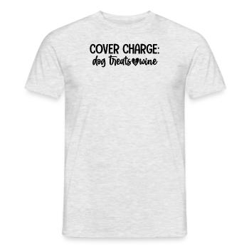 Prix: Friandises pour chiens et bière - T-shirt homme - gris chiné - Devant - AI Model Male 178 dark (178cm)