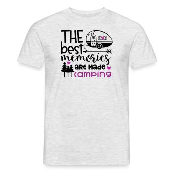 Camping Erinnerungen Wandershirt - Männer T-Shirt - Grau meliert - Vorne - AI Model Male 178 dark (178cm)