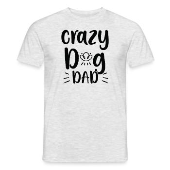 Papa chien fou - T-shirt homme - gris chiné - Devant - AI Model Male 178 dark (178cm)
