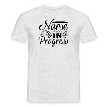 Nurse in Progress - Men's T-Shirt - heather grey - Front - AI Model Male 178 dark (178cm)