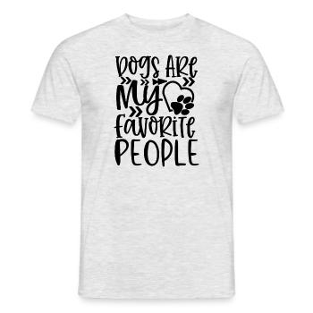 Les chiens sont mes personnes préférées - T-shirt homme - gris chiné - Devant - AI Model Male 178 dark (178cm)