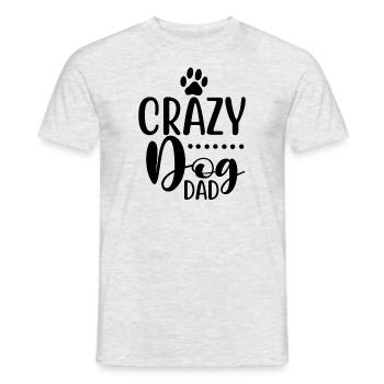 Papa chien fou - T-shirt homme - gris chiné - Devant - AI Model Male 178 dark (178cm)