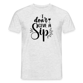 Wein Ich gebe keinen Schluck - Männer T-Shirt - Grau meliert - Vorne - AI Model Male 178 dark (178cm)