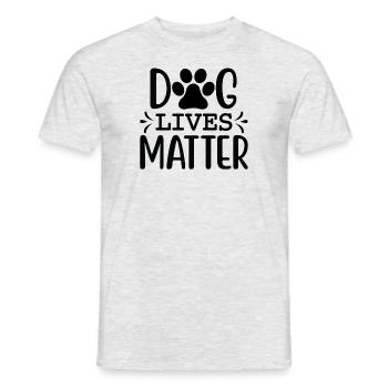 Dog lives matter - Männer T-Shirt - Grau meliert - Vorne - AI Model Male 178 dark (178cm)
