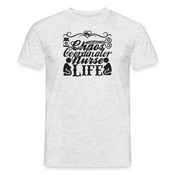 Coordonnatrice du chaos Infirmière Vie - T-shirt homme - gris chiné - Devant - AI Model Male 178 dark (178cm)