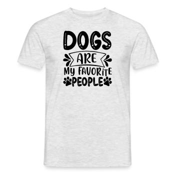 Les chiens sont mes personnes préférées - T-shirt homme - gris chiné - Devant - AI Model Male 178 dark (178cm)