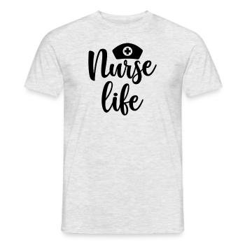 Nurse life - Men's T-Shirt - heather grey - Front - AI Model Male 178 dark (178cm)