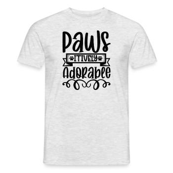Pawsitivement Admirable - T-shirt homme - gris chiné - Devant - AI Model Male 178 dark (178cm)