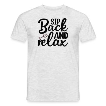 Nippen Sie und entspannen Sie sich - Männer T-Shirt - Grau meliert - Vorne - AI Model Male 178 dark (178cm)