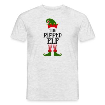 Noël moche Les onze dictons déchirés - T-shirt homme - gris chiné - Devant - AI Model Male 178 dark (178cm)