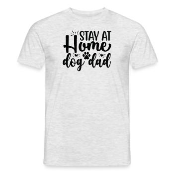 Rester à la maison Chien papa - T-shirt homme - gris chiné - Devant - AI Model Male 178 dark (178cm)