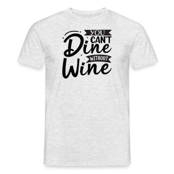 Vous ne pouvez pas dîner sans vin - T-shirt homme - gris chiné - Devant - AI Model Male 178 dark (178cm)