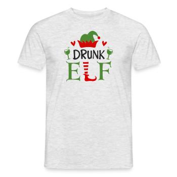 Die betrunkene Elfe Ugly Christmas Sweater - Männer T-Shirt - Grau meliert - Vorne - AI Model Male 178 dark (178cm)