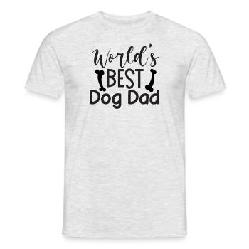 The best dog dad in the world - Men's T-Shirt - heather grey - Front - AI Model Male 178 dark (178cm)