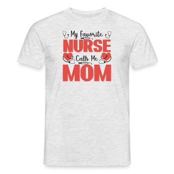 Nurse Mom - Men's T-Shirt - heather grey - Front - AI Model Male 178 dark (178cm)