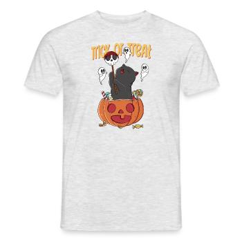 Cat Halloween Candy - Men's T-Shirt - heather grey - Front - AI Model Male 178 dark (178cm)