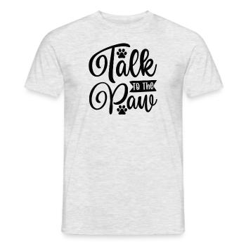 Parlez à votre patte - T-shirt homme - gris chiné - Devant - AI Model Male 178 dark (178cm)