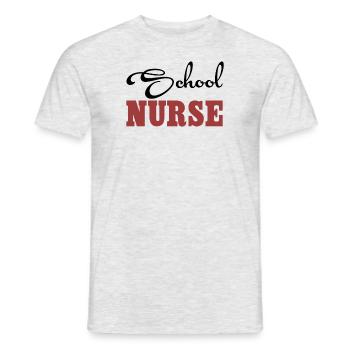 Schulkrankenschwester - Männer T-Shirt - Grau meliert - Vorne - AI Model Male 178 dark (178cm)
