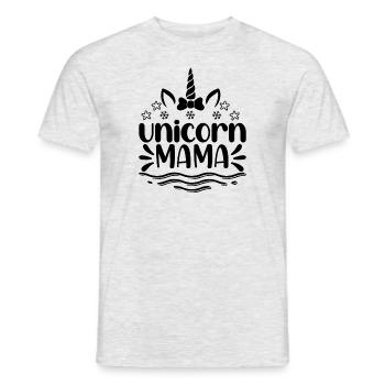 Einhorn Mama Unicorn - Männer T-Shirt - Grau meliert - Vorne - AI Model Male 178 dark (178cm)