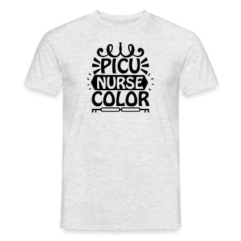 Picu Krankenschwester - Männer T-Shirt - Grau meliert - Vorne - AI Model Male 178 dark (178cm)