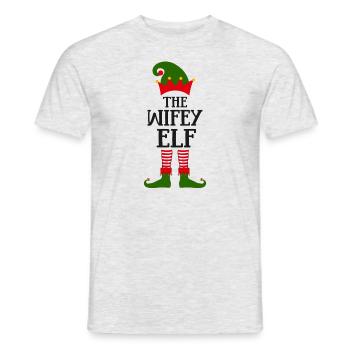 La femme elfe motif norvégien - T-shirt homme - gris chiné - Devant - AI Model Male 178 dark (178cm)