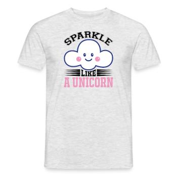 Glitter like a unicorn Unicorn - Men's T-Shirt - heather grey - Front - AI Model Male 178 dark (178cm)