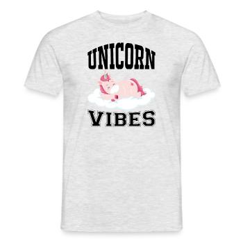 Unicorn Vibes Unicorn - T-shirt homme - gris chiné - Devant - AI Model Male 178 dark (178cm)