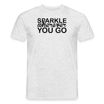 Funkeln Sie, wohin Sie auch gehen Unicorn - Männer T-Shirt - Grau meliert - Vorne - AI Model Male 178 dark (178cm)