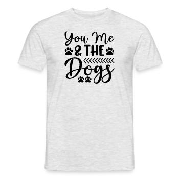 Your self the dogs - Men's T-Shirt - heather grey - Front - AI Model Male 178 dark (178cm)