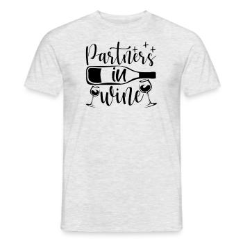 Partner in wine - Men's T-Shirt - heather grey - Front - AI Model Male 178 dark (178cm)