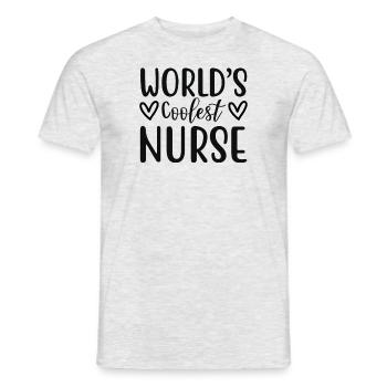L’infirmière la plus cool du monde - T-shirt homme - gris chiné - Devant - AI Model Male 178 dark (178cm)