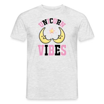 Unicorn Vibes Unicorn - T-shirt homme - gris chiné - Devant - AI Model Male 178 dark (178cm)
