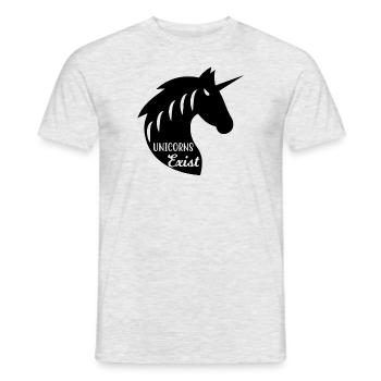 Unicorns exist Unicorn - Men's T-Shirt - heather grey - Front - AI Model Male 178 dark (178cm)