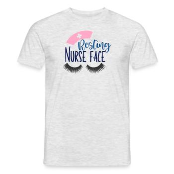 Resting Nurse Face - Männer T-Shirt - Grau meliert - Vorne - AI Model Male 178 dark (178cm)
