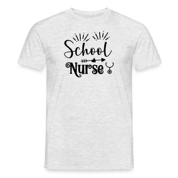 School nurse - Men's T-Shirt - heather grey - Front - AI Model Male 178 dark (178cm)