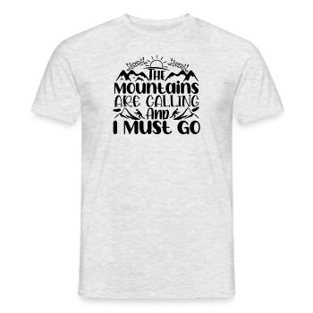 Camping Camper Nature drôle de dicton - T-shirt homme - gris chiné - Devant - AI Model Male 178 dark (178cm)