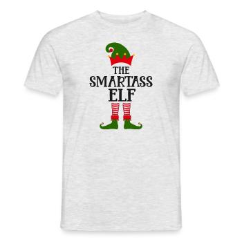 Der Klugscheißer-Elf Ugly Christmas - Männer T-Shirt - Grau meliert - Vorne - AI Model Male 178 dark (178cm)