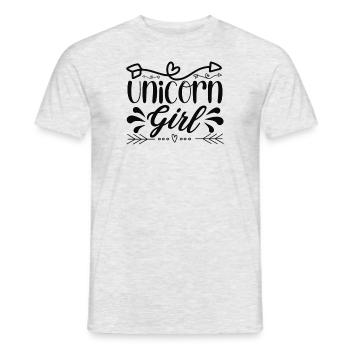Licorne Fille Licorne - T-shirt homme - gris chiné - Devant - AI Model Male 178 dark (178cm)
