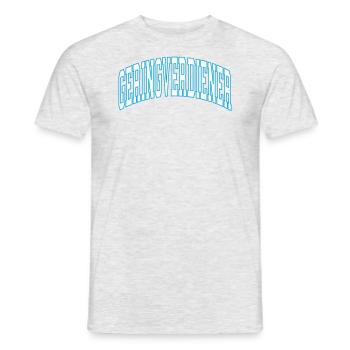 Geringverdiener - Männer T-Shirt - Grau meliert - Vorne - AI Model Male 178 dark (178cm)