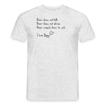 Ich liebe Bier - Männer T-Shirt - Grau meliert - Vorne - AI Model Male 178 dark (178cm)