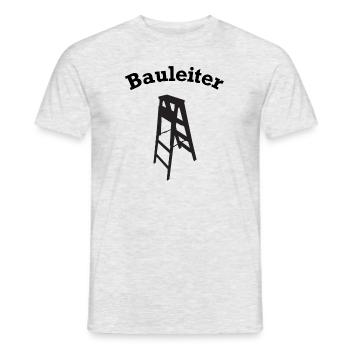 Bauleiter Stehleiter Baustelle Baustellen Leiter - Männer T-Shirt - Grau meliert - Vorne - AI Model Male 178 dark (178cm)
