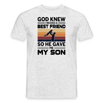 My Best Friend My Son - Men's T-Shirt - heather grey - Front - AI Model Male 178 dark (178cm)